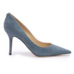 Jimmy Choo Dusk Blue Suede Agnes Pumps
