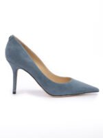 Jimmy Choo Dusk Blue Suede Agnes Pumps