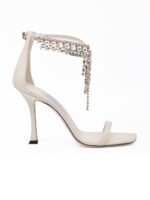 Jimmy Choo White Patent Leather Verity 100 Sandals