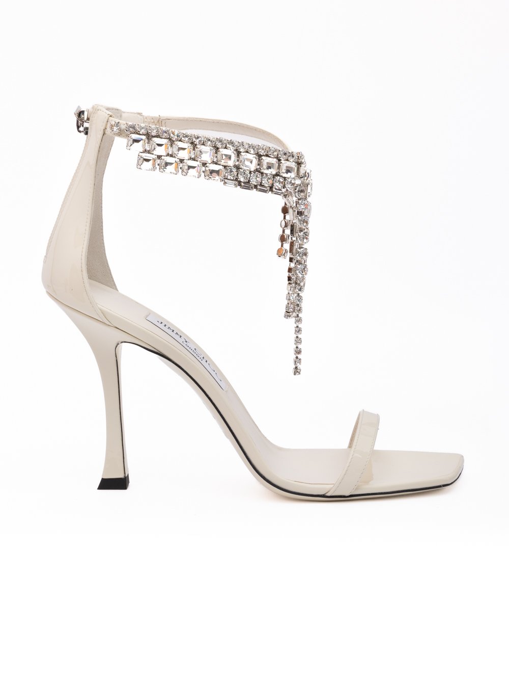 10546275.jpeg Jimmy Choo White Patent Leather Verity 100 Sandals - Image 1