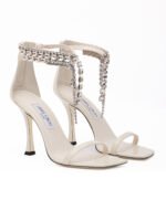 Jimmy Choo White Patent Leather Verity 100 Sandals - Image 2