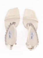 Jimmy Choo White Patent Leather Verity 100 Sandals - Image 3