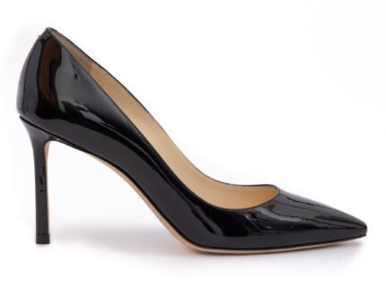 Jimmy Choo Black Patent Leather Romy 85 Pumps