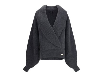 Hanorac Balmain Gri Oversized din Lână