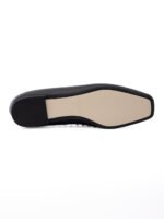 Jimmy Choo Black Leather Dome Studs Mirele Ballet Flat - Image 4