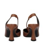 Versace Brown Leather High Heel Pumps - Image 5