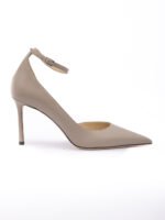 Pantofi cu Toc Jimmy Choo Gri Taupe din Piele