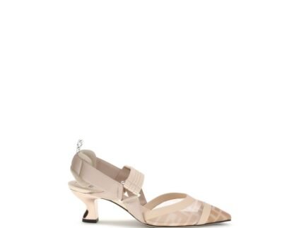 Fendi Beige Nylon Lace-Up