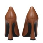 Versace Brown Leather High Heel Pumps - Image 5