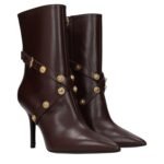 Versace Brown Leather Ankle Boots - Image 2