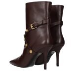 Versace Brown Leather Ankle Boots - Image 4