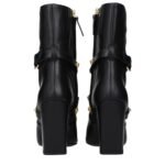 Versace Black Leather Ankle Boots - Image 5