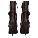 Versace Brown Leather Ankle Boots - Image 5