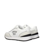 Versace White Leather Athletic Sneakers - Image 4