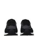 Versace Black Leather Low Top Sneakers - Image 3