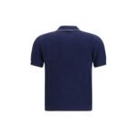 Versace Blue Cotton Polo Shirt - Image 2