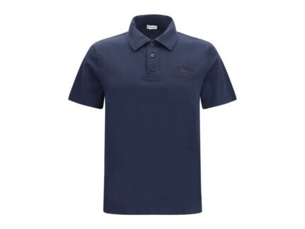 Burberry Blue Cotton Polo Shirt