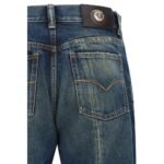 Versace Blue Cotton Straight-Leg Jeans - Image 3
