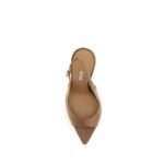 LE SILLA Brown Silk Stiletto Heel Sandals - Image 4