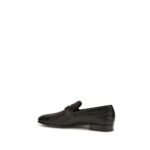 Ferragamo Brown Calf Leather Bos Taurus Slip-On Loafers - Image 3