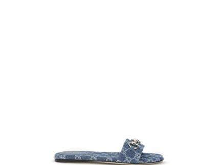 Gucci Blue Cotton Sandals
