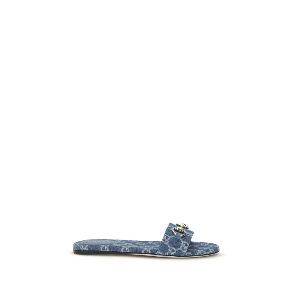 10558631.jpeg Gucci Blue Cotton Sandals - Image 1
