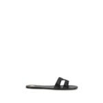 Saint Laurent Black Calf Leather Bos Taurus Sandals