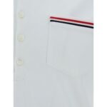 Thom Browne White Cotton Polo Shirt - Image 3