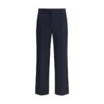 Valentino Blue Fleece Wool Dress Pants