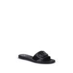 Valentino Garavani Black Calf Leather Bos Taurus Flat Sandals - Image 2