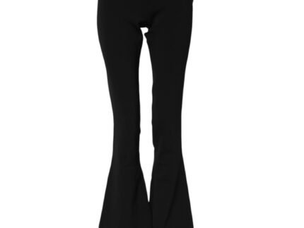 Dsquared² Black Polyester High Waisted Flared Pants