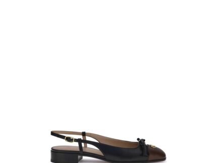 Valentino Garavani Black Goatskin Ballet Flats