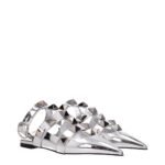 Valentino Garavani Gray Leather Sandals - Image 2