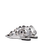 Valentino Garavani Gray Leather Sandals - Image 4