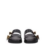 Valentino Garavani Black Leather Slippers - Image 3
