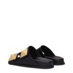Valentino Garavani Black Leather Slippers - Image 4