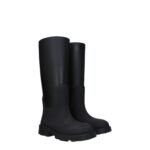 Burberry Black Cotton Rain Boots - Image 2