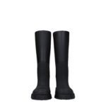 Burberry Black Cotton Rain Boots - Image 3