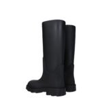 Burberry Black Cotton Rain Boots - Image 4