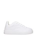 Burberry White Leather Low Top Sneakers