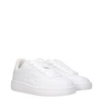 Burberry White Leather Low Top Sneakers - Image 2