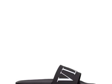Valentino Garavani Black Cotton Slippers