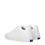 Burberry White Leather Low Top Sneakers - Image 4