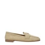 Prada Beige Leather Slip-On Loafers