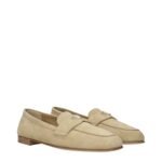 Prada Beige Leather Slip-On Loafers - Image 2