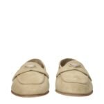 Prada Beige Leather Slip-On Loafers - Image 3