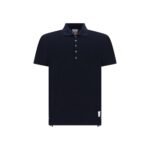 Thom Browne Blue Cotton Polo Shirt