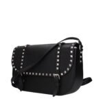 Valentino Garavani Black Leather Crossbody Bag - Image 2