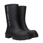 Off-White Black Cotton Ankle Boots - Image 2