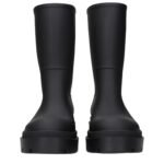 Off-White Black Cotton Ankle Boots - Image 3